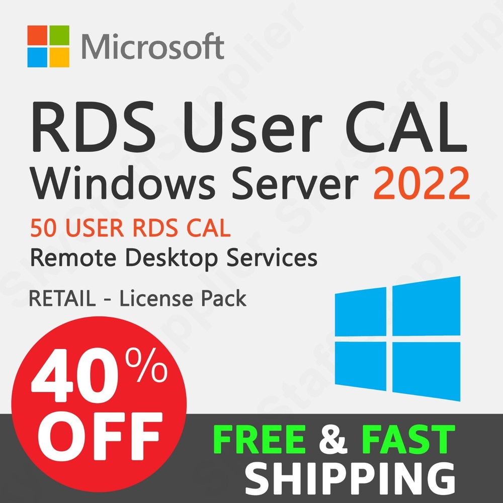 Windows Server 2022 RDS [REMOTE DESKTOP SERVICES] 50 USER CAL – FULL BRAND NEW