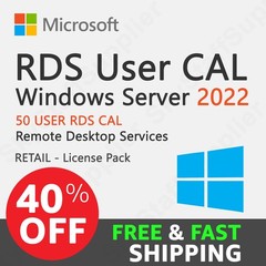 Windows Server 2022 RDS [REMOTE DESKTOP SERVICES] 50 USER CAL – FULL BRAND NEW