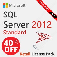 SQL Server 2012 STANDARD License Key + 25 ACCESS CALs RETAIL FULL BRAND NEW PACK