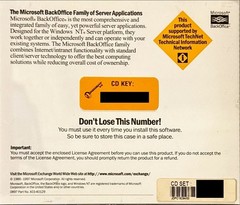 1997 Vintage Microsoft Exchange Server 5.5 Enterprise w/CD Key – Excellent