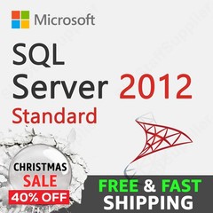 SQL Server 2012 STANDARD License Key + 25 ACCESS CALs RETAIL FULL BRAND NEW PACK