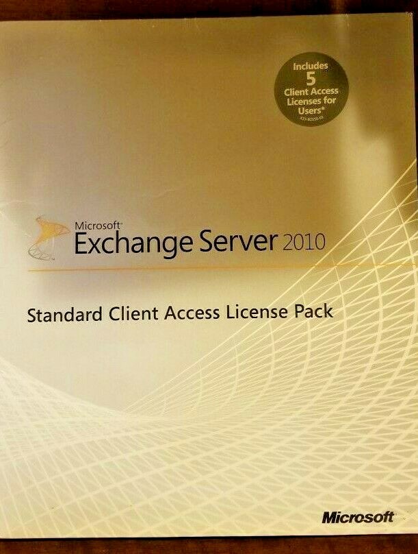 Microsoft Exchange Server 2010 Standard License Pack, 5 users CAL, SKU 381-04125