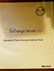 Microsoft Exchange Server 2010 Standard License Pack, 5 users CAL, SKU 381-04125