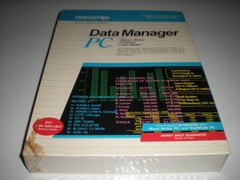 Timeworks Data Manager PC dos database new in box 5.25″. Slightly water stained