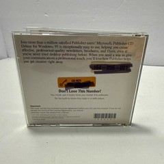Microsoft Publisher CD Deluxe Windows 95 Part 62934 Has Key On Case