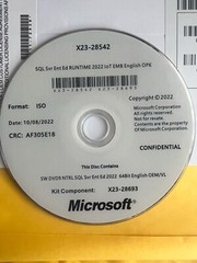 Microsoft SQL Server 2022 Enterprise DVD + License Package Kit RRP €27,499 NEW