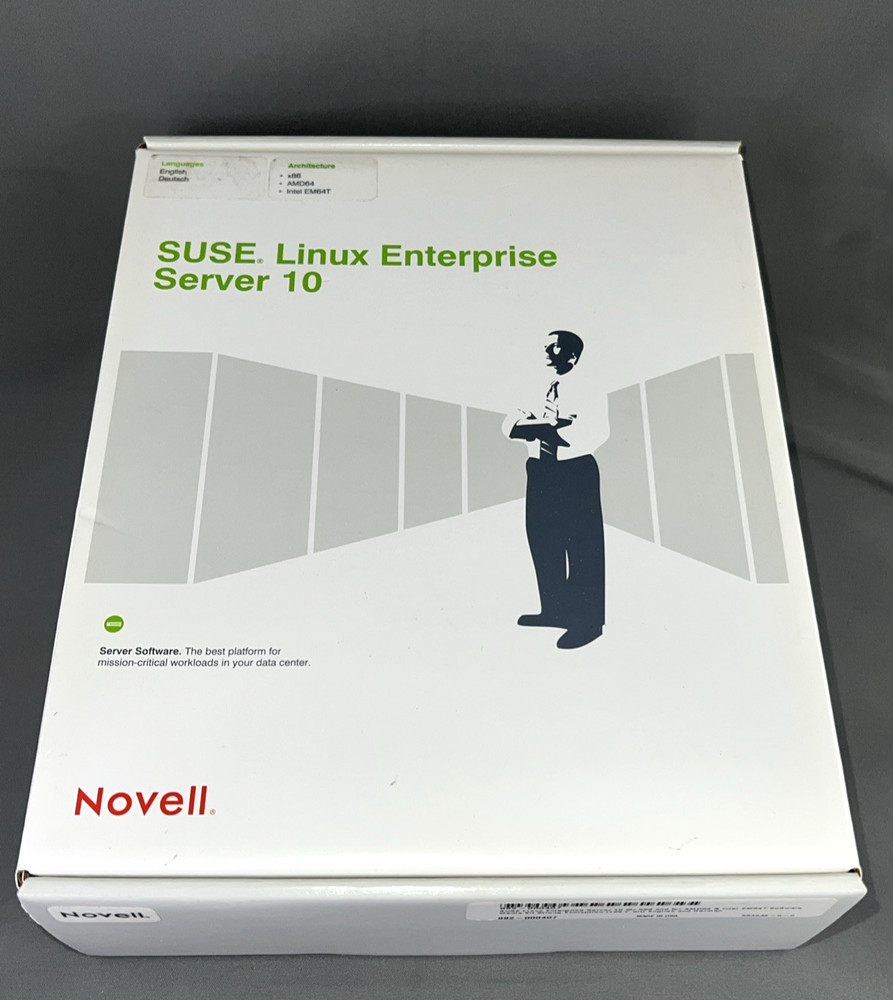 Novell SUSE Linux Enterprise Server 10 SLES10 Media Kit Factory Sealed New Box