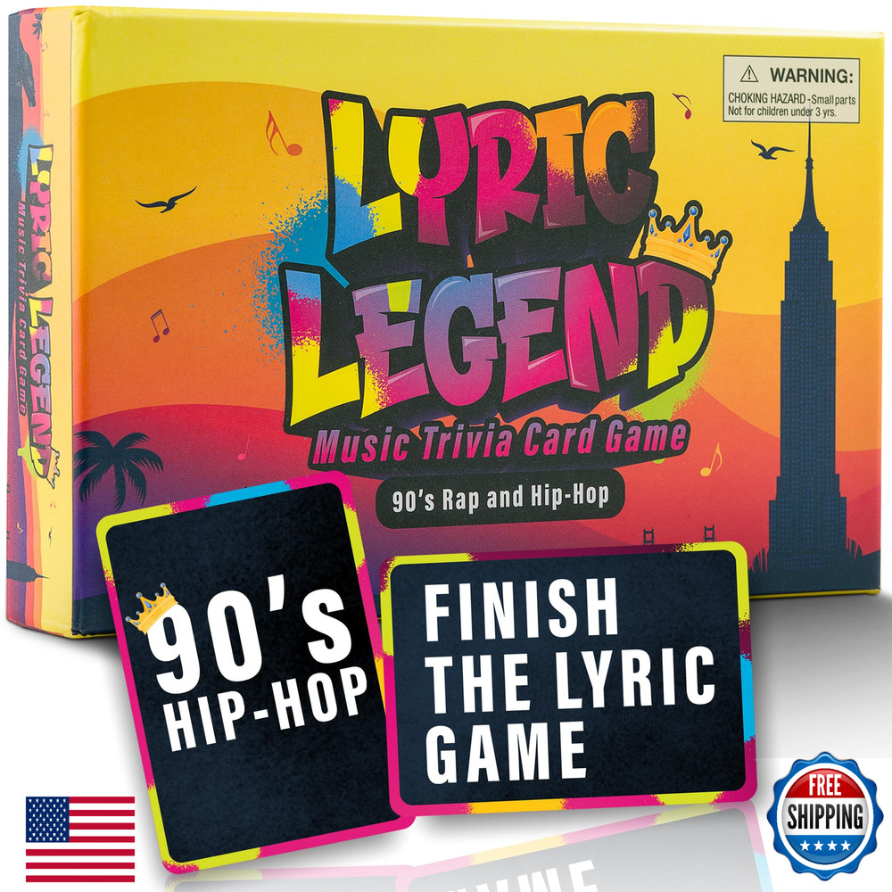Lyric Legend 90s Hip-Hop Rap Music Trivia Game – Expandable Multi-Game