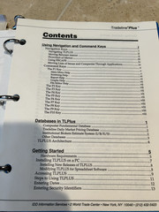 Tradeline Plus IDD Information services User’s manual & software vintage