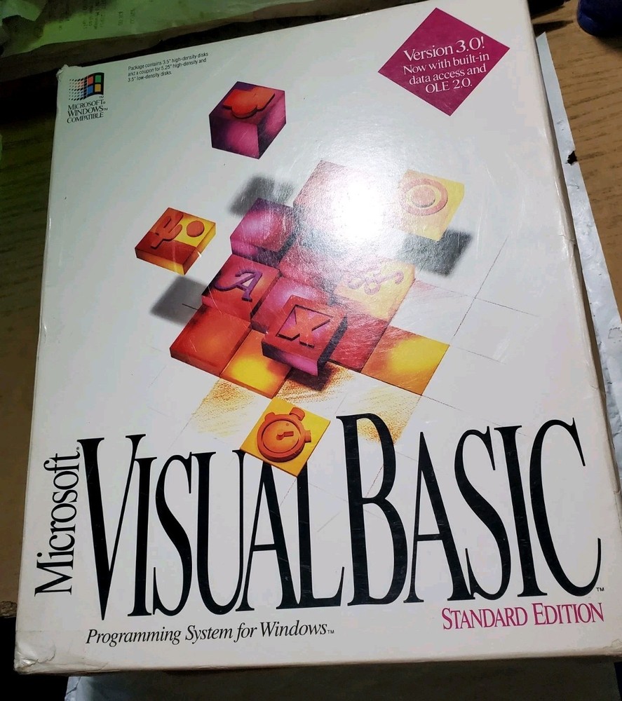 New Microsoft Visual Basic Programming System For Windows Standard Edition 3.0