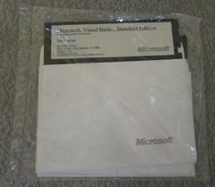 Microsoft Visual Basic Standard Edition DOS Version 1 5.25″ floppys NOS