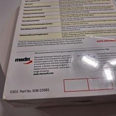 Microsoft SQL Server 2000 Developer Edition Sealed Box X08‑15681 NOS