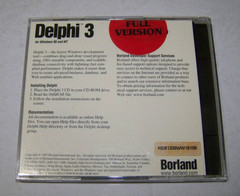 Borland Delphi Full Version 3 Windows 95 / NT CD-ROM HDB1330WW10180