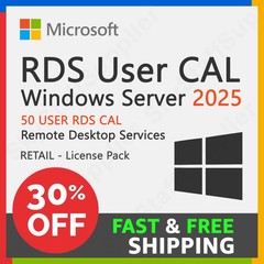 Windows Server 2025 RDS [REMOTE DESKTOP SERVICES] 50 USER CAL – FULL BRAND NEW