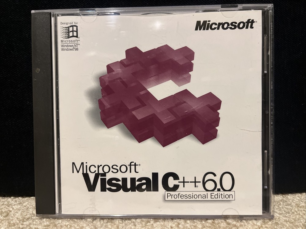 Microsoft Visual C ++ 6.0 Professional Edition – for Windows 95 or NT w/Key