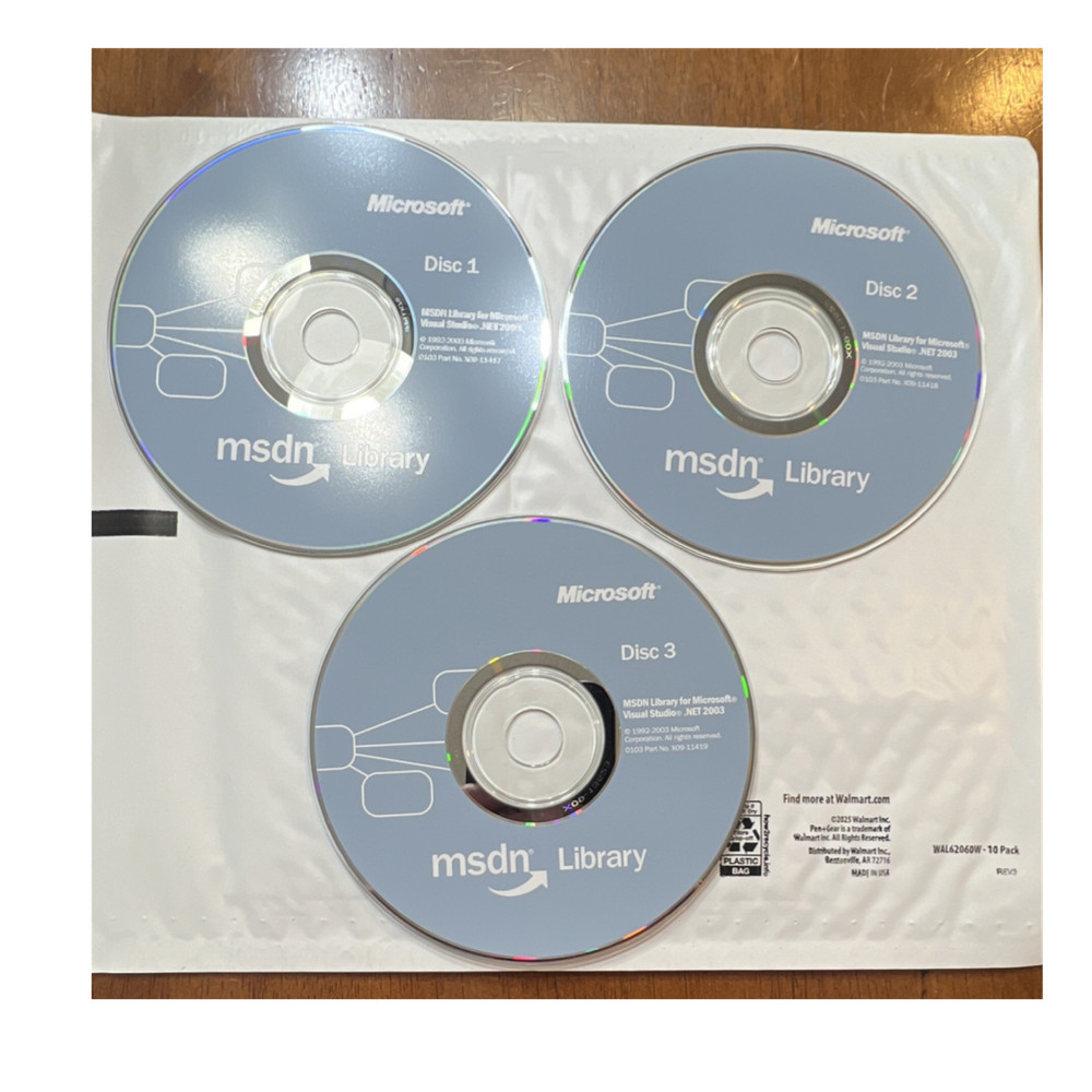 Microsoft MSDN Library Visual Studio .NET 2003 3 CD Set Windows English