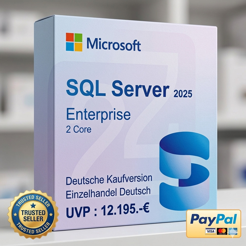 Windows SQL Server 2025 Enterprise 2Core | Purchase Version German ESD RRP: €12,195