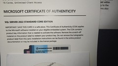 SQL Server 2022 Standard Core Edition, 16 Core License, Unlimited CALs