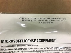 Microsoft client access license for SQLServer 2000 Standard Edition 10 licenses