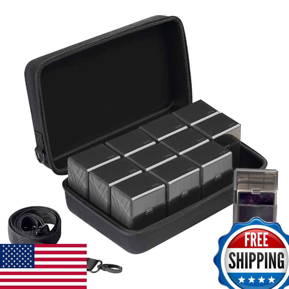 RHCOM Trading Card Case Kit 12 Deck Boxes Organizer Compatible with TCG MTG Spor