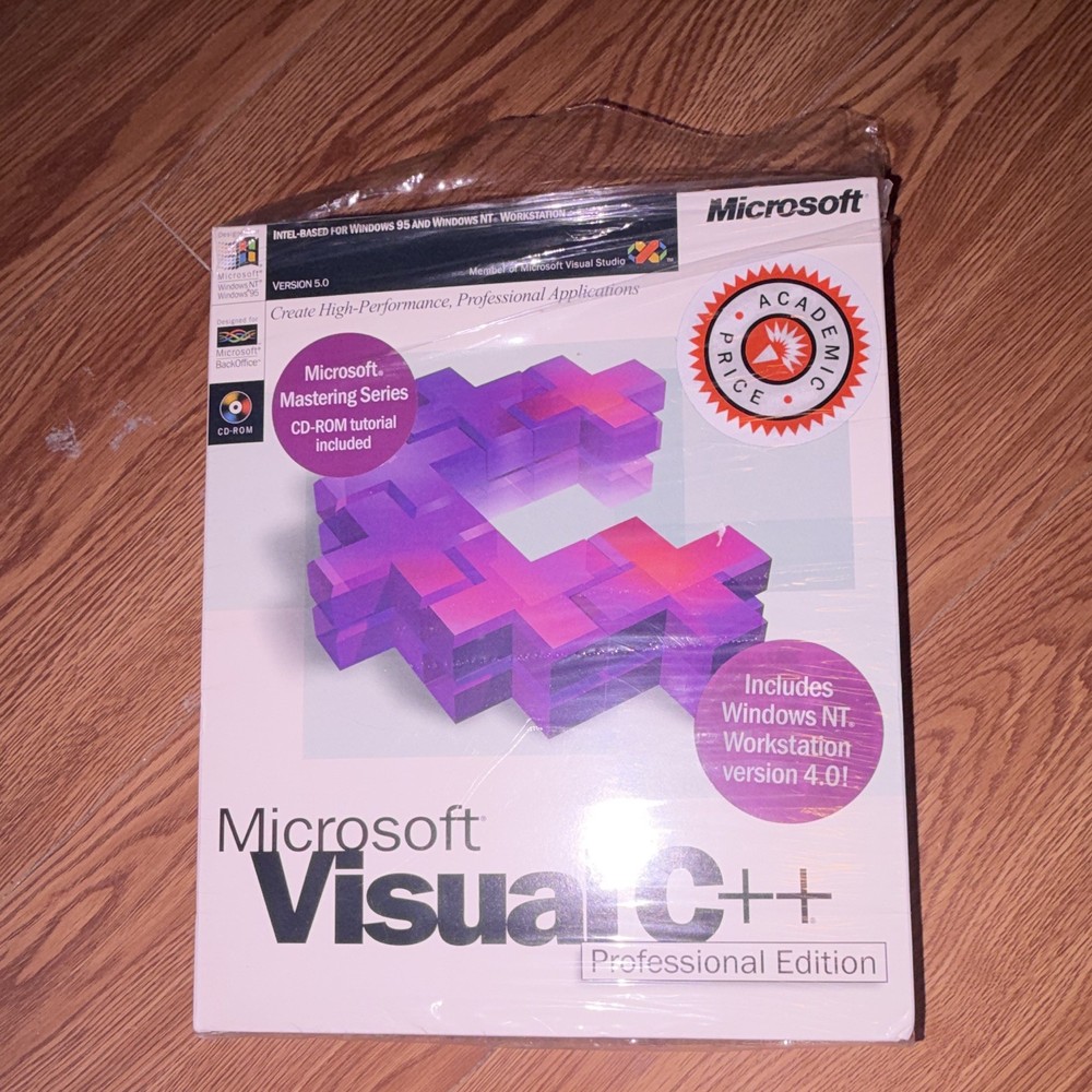 Microsoft Visual C++ Professional Edition v5.0 CD-ROM for Windows 95/NT
