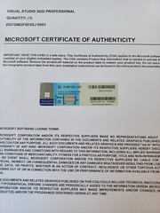 Microsoft Visual Studio 2022 Professional CoA AUTHENTIC License DG7GMGF0D3SJ