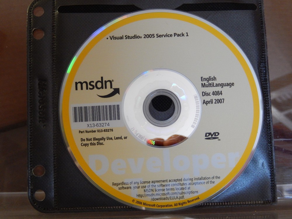 MICROSOFT MSDN DISC 4084 APRIL 2007 – ENGLISH MULTILANGUAGE