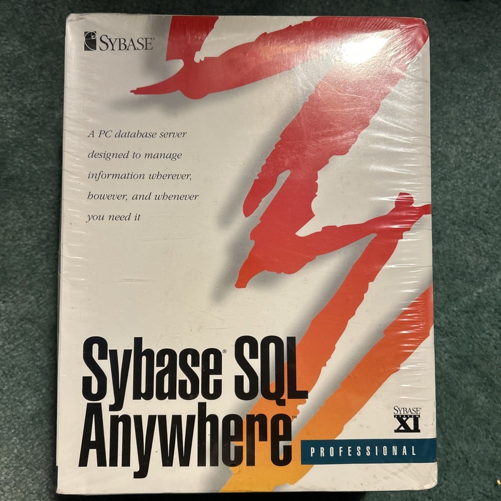 Sybase SQL Anywhere Database Server System XI For Windows 95′ New Rare.