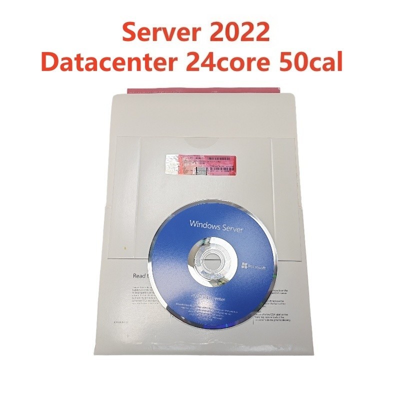 New Factory Sealed Microsoft Windows Server 2022 Datacenter Core 50 CALs 24 Core