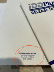 Tradeline Plus IDD Information services User’s manual & software vintage