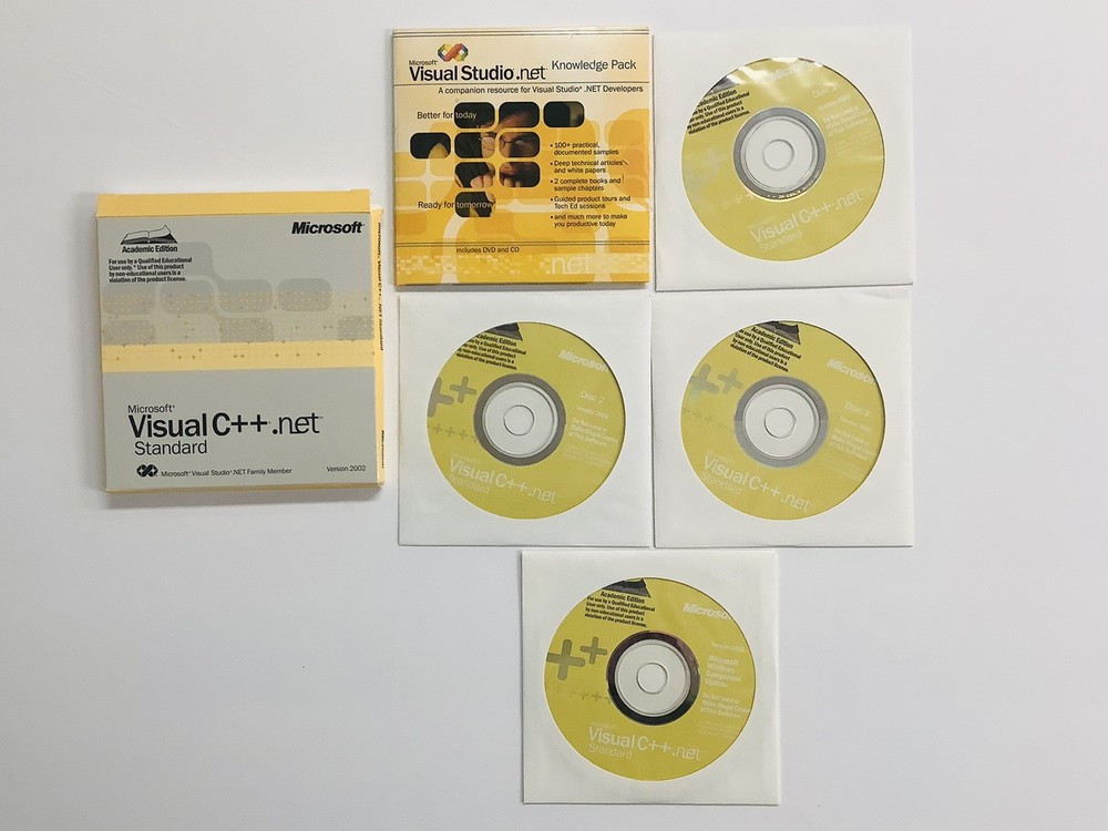 Microsoft Visual C++ .net Standard Version 2002 w/Key Rare FREE SHIPPING (LN)