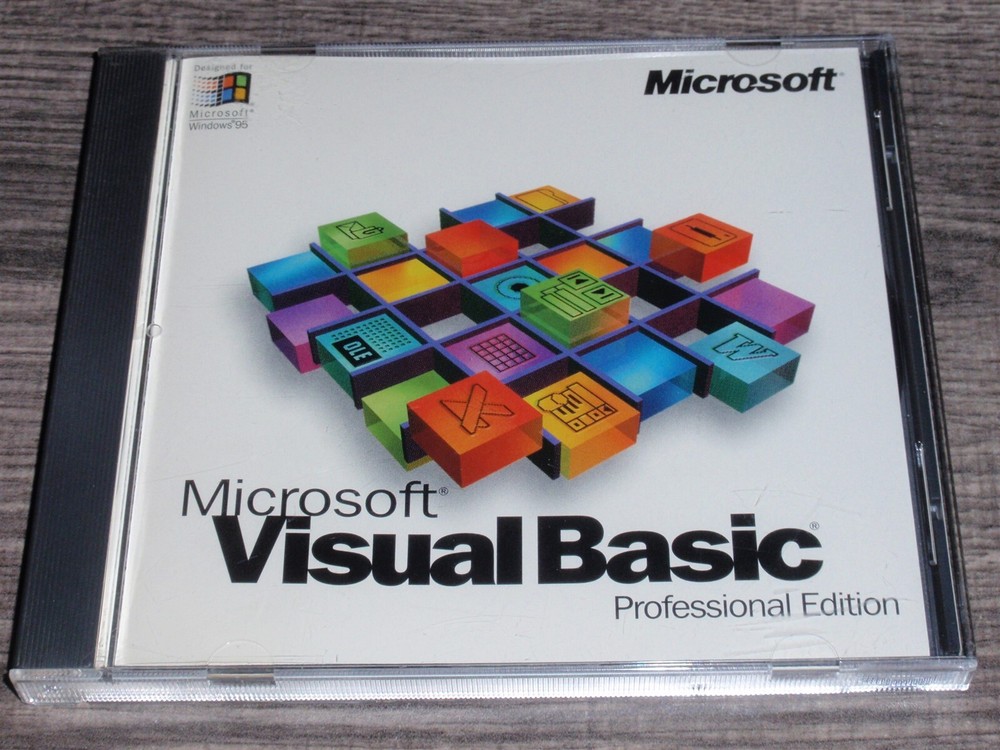 Microsoft Visual Basic 4.0 Professional Upgrade PC CD-ROM 1995 Windows 95/3.1/NT