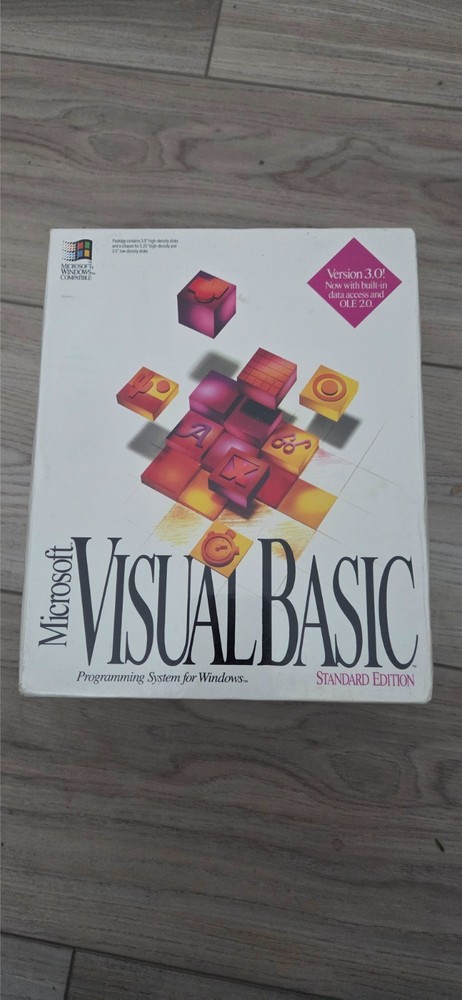 Microsoft Visual Basic (VB) for Windows, Standard Edition 3.0 – NEW, SEALED