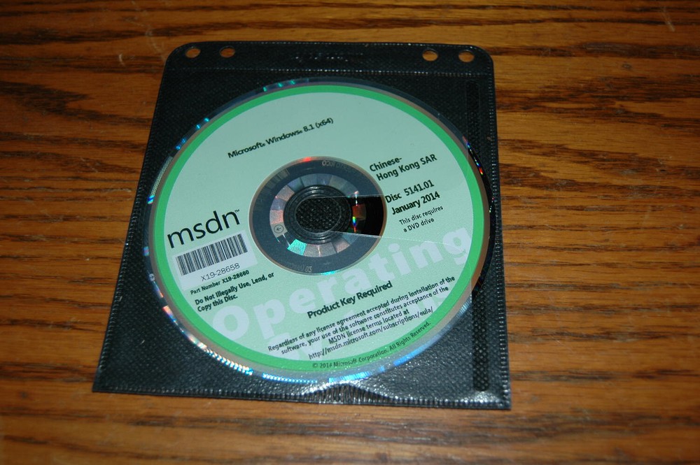 Microsoft MSDN Windows 8.1 (x64) January 2014 Disc 5141.01 Chinese Hong Kong SAR