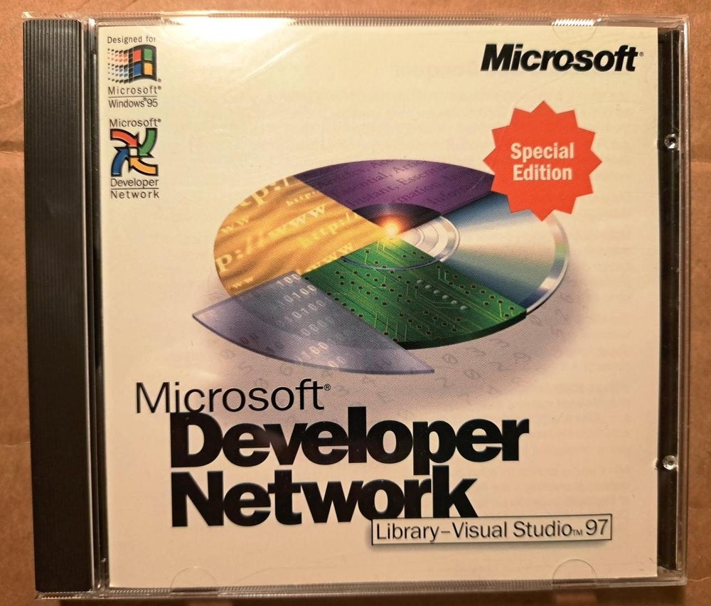 Microsoft MSDN Library for Visual Studio 97 Install CD w/ License