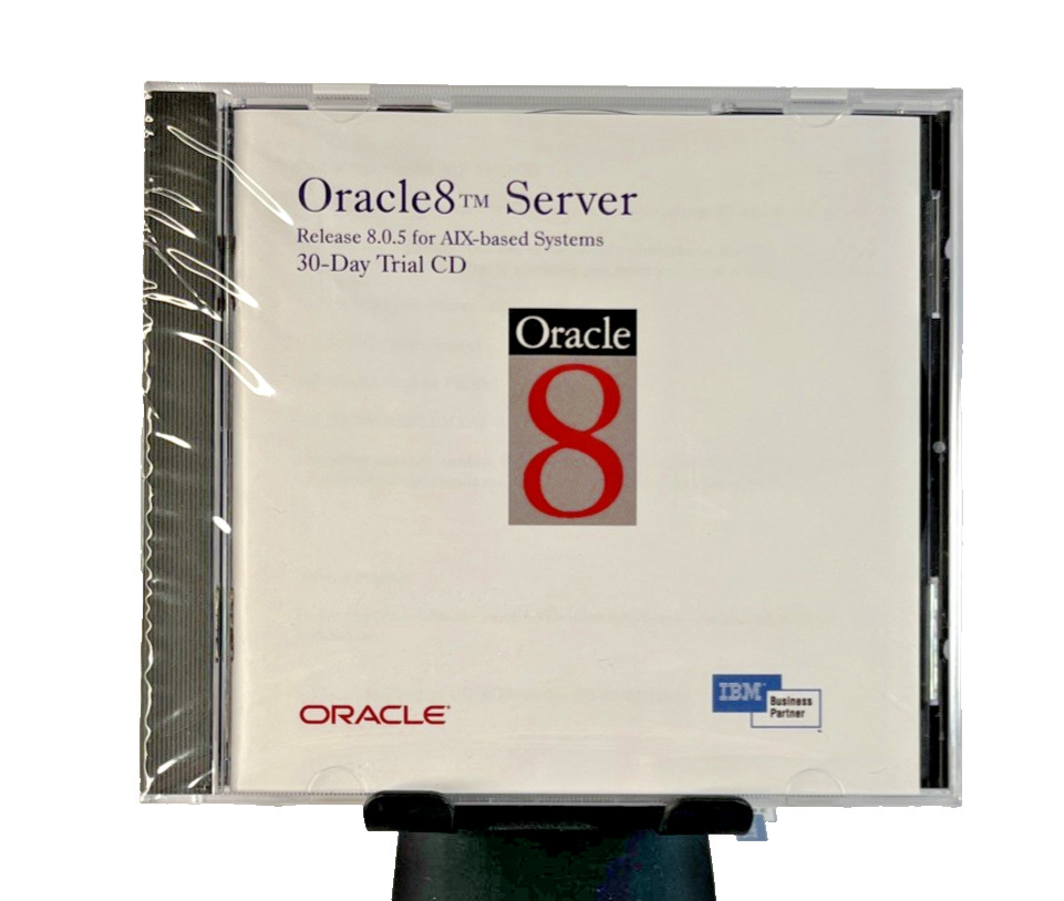 Oracle8 Server 8.0.5 for IBM AIX • Sealed OEM CD-ROM • 30-Day Trial • Vintage