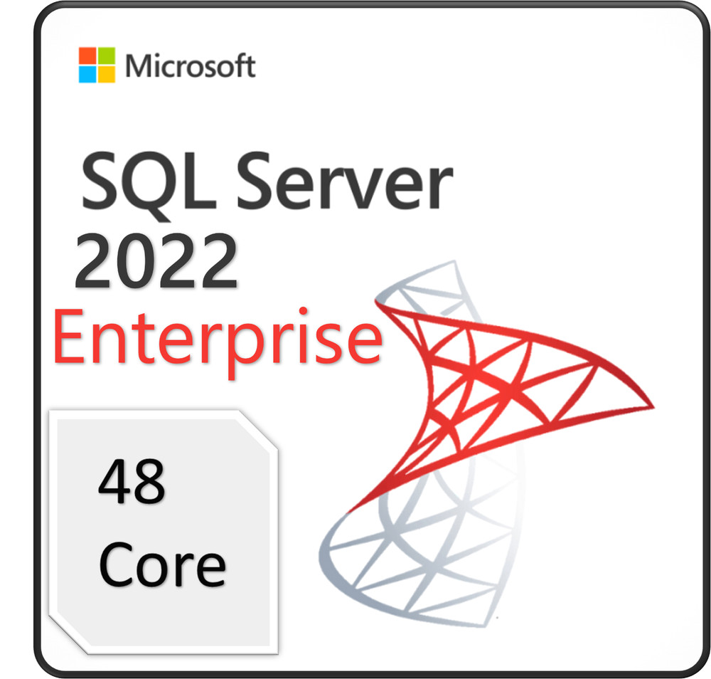 Microsoft SQL Server 2022 Enterprise Edition – 48 Core License (DVD/Certificate)