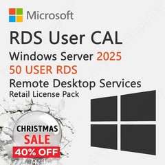 Windows Server 2025 RDS [REMOTE DESKTOP SERVICES] 50 USER CAL – FULL BRAND NEW