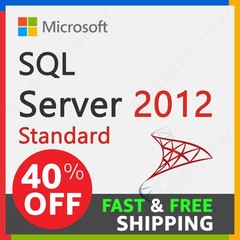 SQL Server 2012 STANDARD License Key + 25 ACCESS CALs RETAIL FULL BRAND NEW PACK