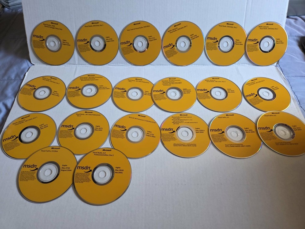 Microsoft MSDN Subscription Archive (2001–2005) – Visual Studio, SQL Server, Win