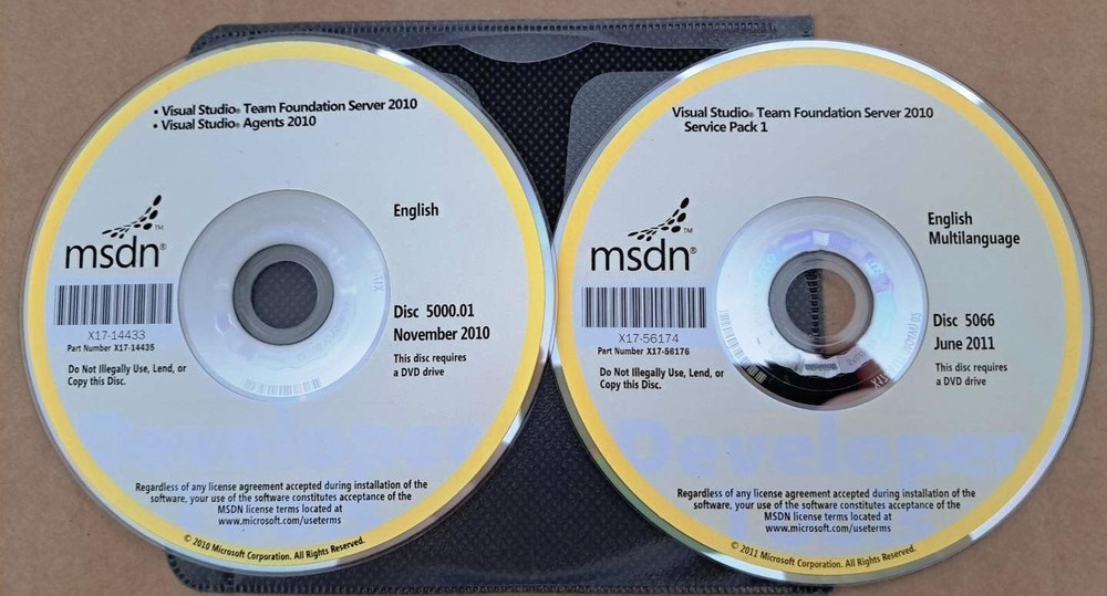 Microsoft Visual Studio Team Foundation Server 2010 & Agents & SP1 w/ License