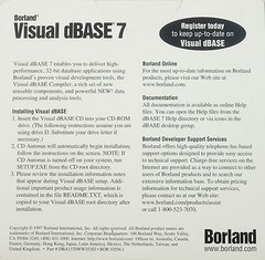 Borland Visual dBase 7 Compiler 32-BIT BOR10294 DBA1370WW35182 NEW