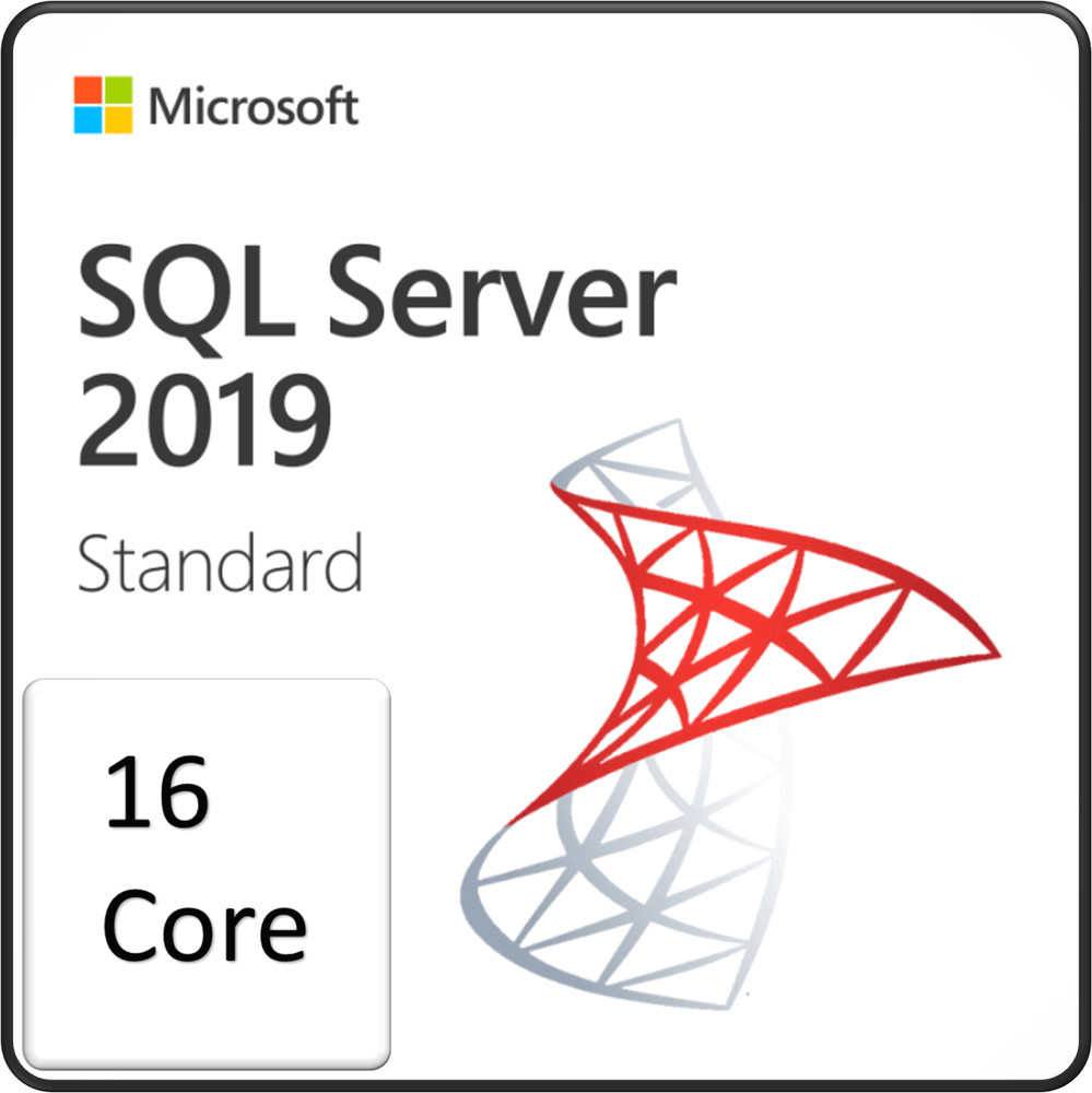 Microsoft SQL Server 2019 Standard Edition, 16 Core License