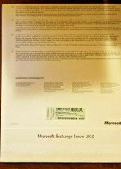 Microsoft Exchange Server 2010 Standard License Pack, 5 users CAL, SKU 381-04125