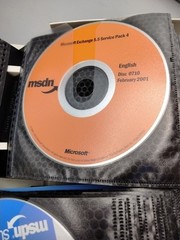 MSDN Software CD’s Microsoft Windows 2000 server, Visual Studio Office Jan 2001