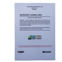 New – SQL Server 2022 Standard 24 Core License & DVD Unlimited CALs