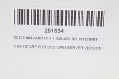 SCO INTERNET FASTSTART FOR OPENSERVER VERSION 1.1 INTERNATIONAL Retail Box