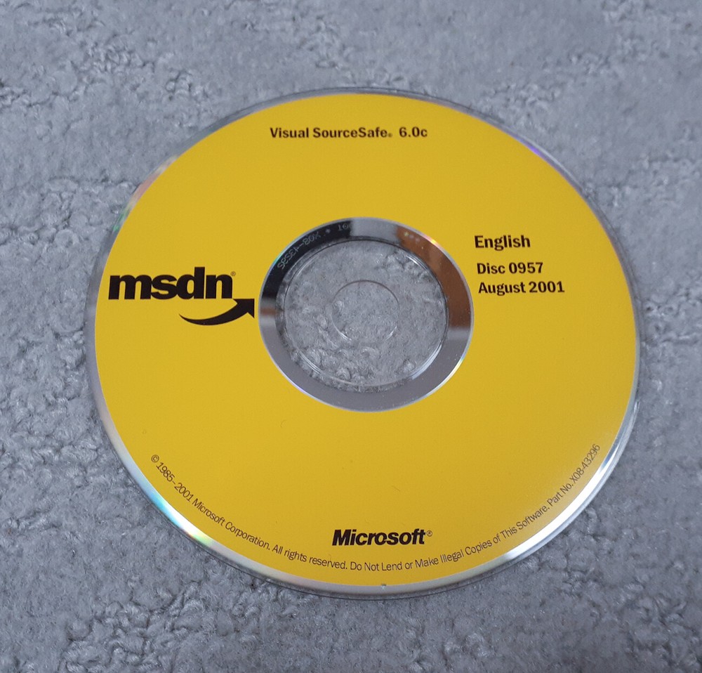 MSDN Disc 0957 Augusta 2001 Visual SourceSafe 6.0c