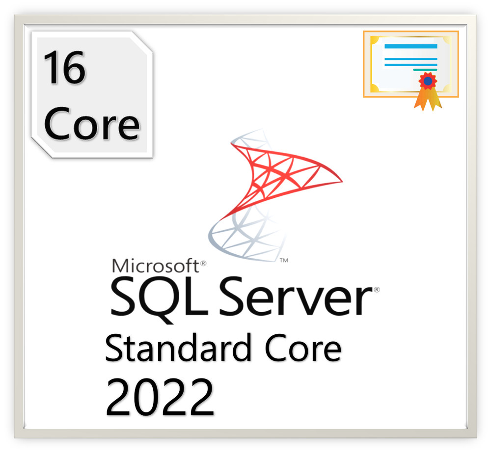 Microsoft SQL Server 2022 Standard Core – 16 Core License (Unlimited CALs)