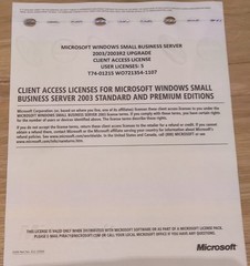 Microsoft Windows Small Business Server 2003 Standard & Premium Edition 5-Users
